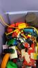 RUBBER TOTE WITH LID AND TOYS - 3