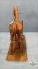 METAL HORSE STATUE MOUNTED TO PLATE - 3