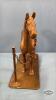 METAL HORSE STATUE MOUNTED TO PLATE - 5