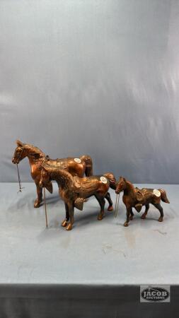 (3) PIECE METAL HORSE LOT