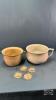 9IN CHAMBER POT AND AN 8IN PORCELAIN CHAMBER POT