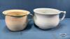 9IN CHAMBER POT AND AN 8IN PORCELAIN CHAMBER POT - 4