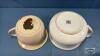 9IN CHAMBER POT AND AN 8IN PORCELAIN CHAMBER POT - 7