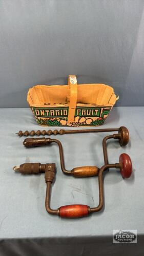 (2) HAND BRACES WITH QUANTITY OF BITS