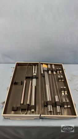 BBQ UNTENSIL LOT IN CARRYING CASE