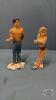 (2) RESIN BEER CAN HOLDER FIGURINES