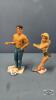 (2) RESIN BEER CAN HOLDER FIGURINES - 2