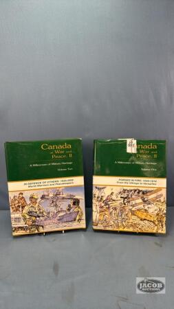 (2) HARD COVERED BOOKS (CANADA AT WAR IN PEACE)