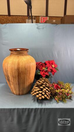 ARTIFICIAL FLORAL ARRANGEMENTS WITH LARGE VASE