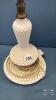 MILK GLASS HOBNAIL BEDROOM LAMP - 2