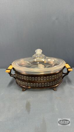 FRY OVENGLASS 8IN OVAL CASSEROLE WITH LID