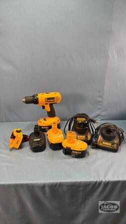 DEWALT 18VOLT DRILL AND BATTERY LOT