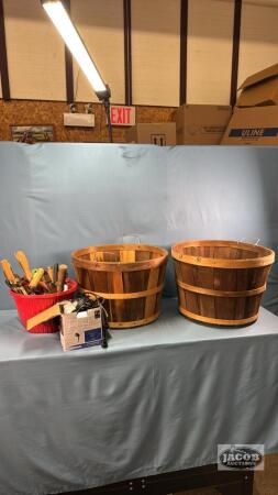 (2) BUSHEL BASKETS WITH CONTENTS