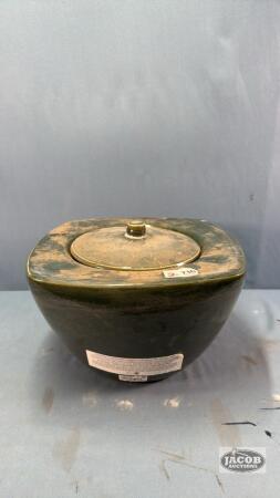 11IN SQ. CERAMIC FIRE POT