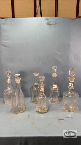 (6) LARGE DECANTERS