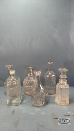 (6) DECANTERS / BOTTLES