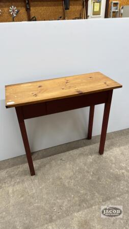 34IN LONG WOODEN TABLE WITH DRAWER