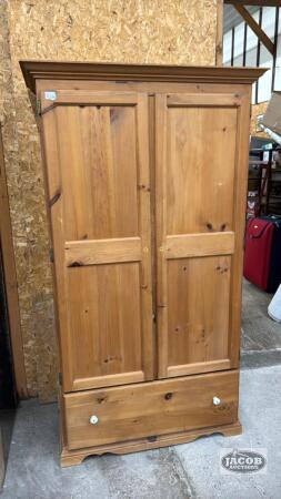REPRO PINE (2) DOOR WARDROBE