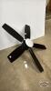 42IN BLACK CEILING FAN AND LIGHT WITH REMOTE