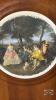WOODEN AND PORCELIAN 14IN CIRCULAR WALL HANGING - 2