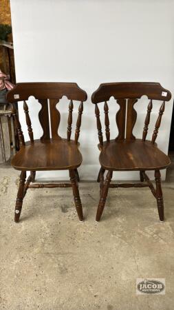 (2) WOODEN DINNING ROOM CHAIRS