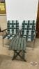 (2) ALUMINUM FOLDING LAWN CHAIRS WITH TABLE