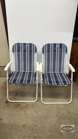 (2) METAL FOLDING LAWN CHAIRS
