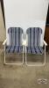 (2) METAL FOLDING LAWN CHAIRS