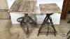 (3) STICK TABLES - 4