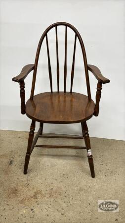 SPINDLE BACK WOODEN ARM CHAIR
