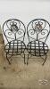(2) WROUGHT IRON PATIO CHAIRS - 2