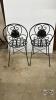 (2) WROUGHT IRON PATIO CHAIRS - 5