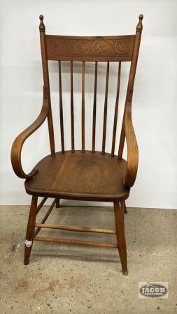 LARGE PRESS BACK ARM CHAIR