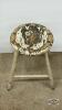 WELL USED PAINTED WOODEN STOOL - 2