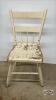 WOODEN CHICKEN COUPE PAINTED CHAIR