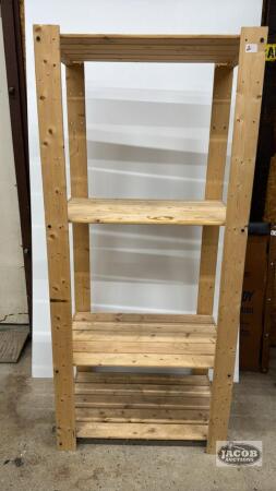 WOODEN ADJUSTABLE (4) SHELF STAND