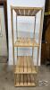 WOODEN ADJUSTABLE (4) SHELF STAND - 3