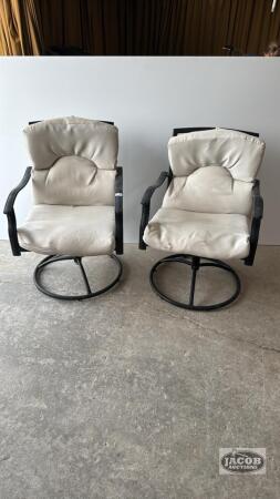 (2) METAL SWIVAL PATIO CHAIRS