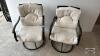 (2) METAL SWIVAL PATIO CHAIRS - 3