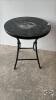 ROUND PATIO TABLE WITH GLASS TOP