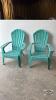 (2) PLASTIC LAWN CHAIRS