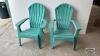 (2) PLASTIC LAWN CHAIRS - 2