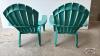 (2) PLASTIC LAWN CHAIRS - 4