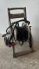 GARDEN HOSE REEL WITH HOSE AND NOZZLE