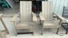 (2) COMPOSITE ANIRONDACK CHAIRS WITH SMALL TABLE - 2