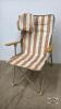 (1) MAC FOLDING LAWN CHAIR WITH WOODEN ARMS