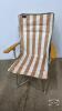 (1) MAC FOLDING LAWN CHAIR WITH WOODEN ARMS - 2