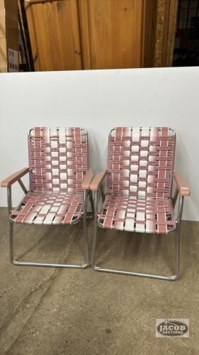 (2) ALUMINUM FOLDING LAWN CHAIRS