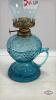 COAL OIL BLUE GLASS FINGER LAMP - 2