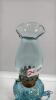 COAL OIL BLUE GLASS FINGER LAMP - 3
